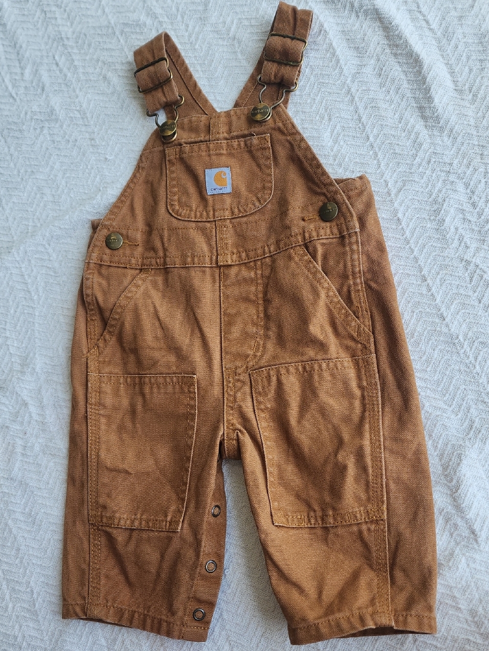 Carhartt Kids Brown Canvas Overalls